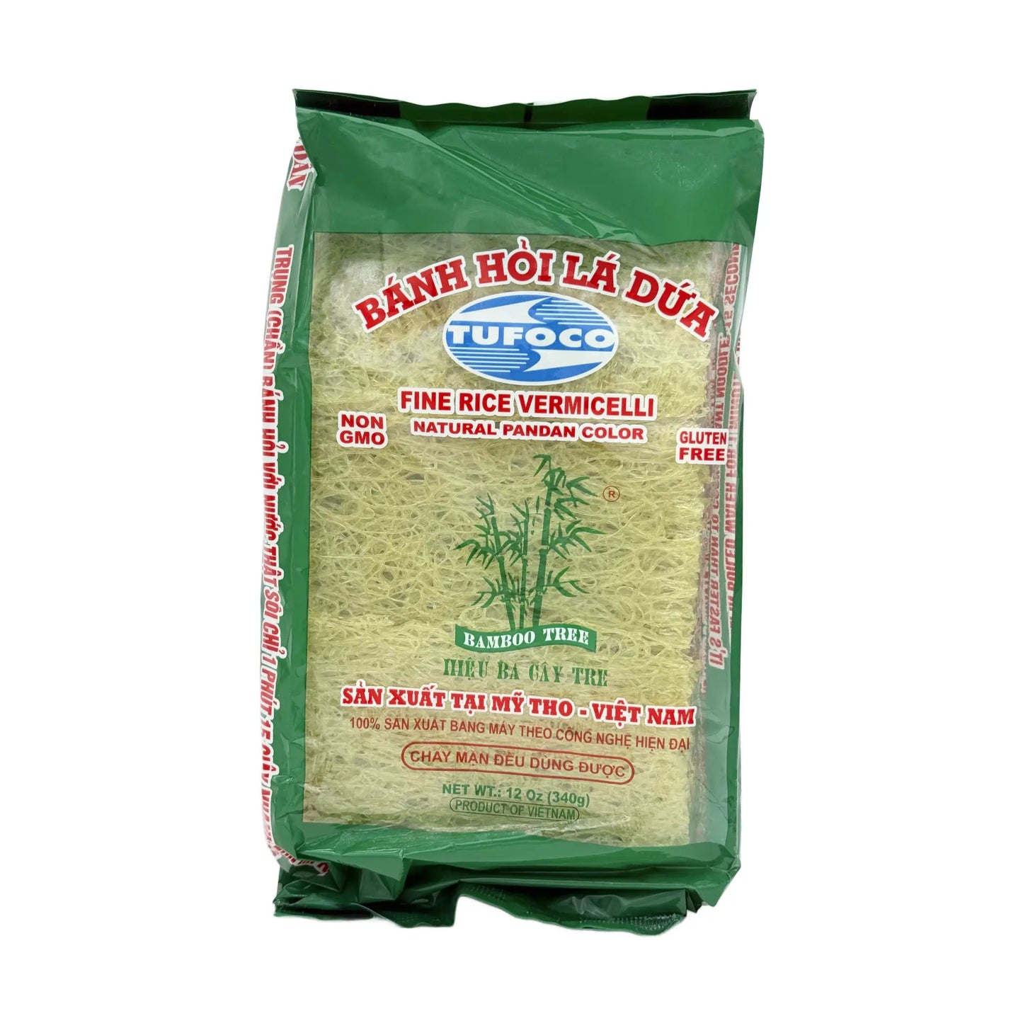 Bamboo Tree Feine Reisnudeln grün 340 g, Vorderseite