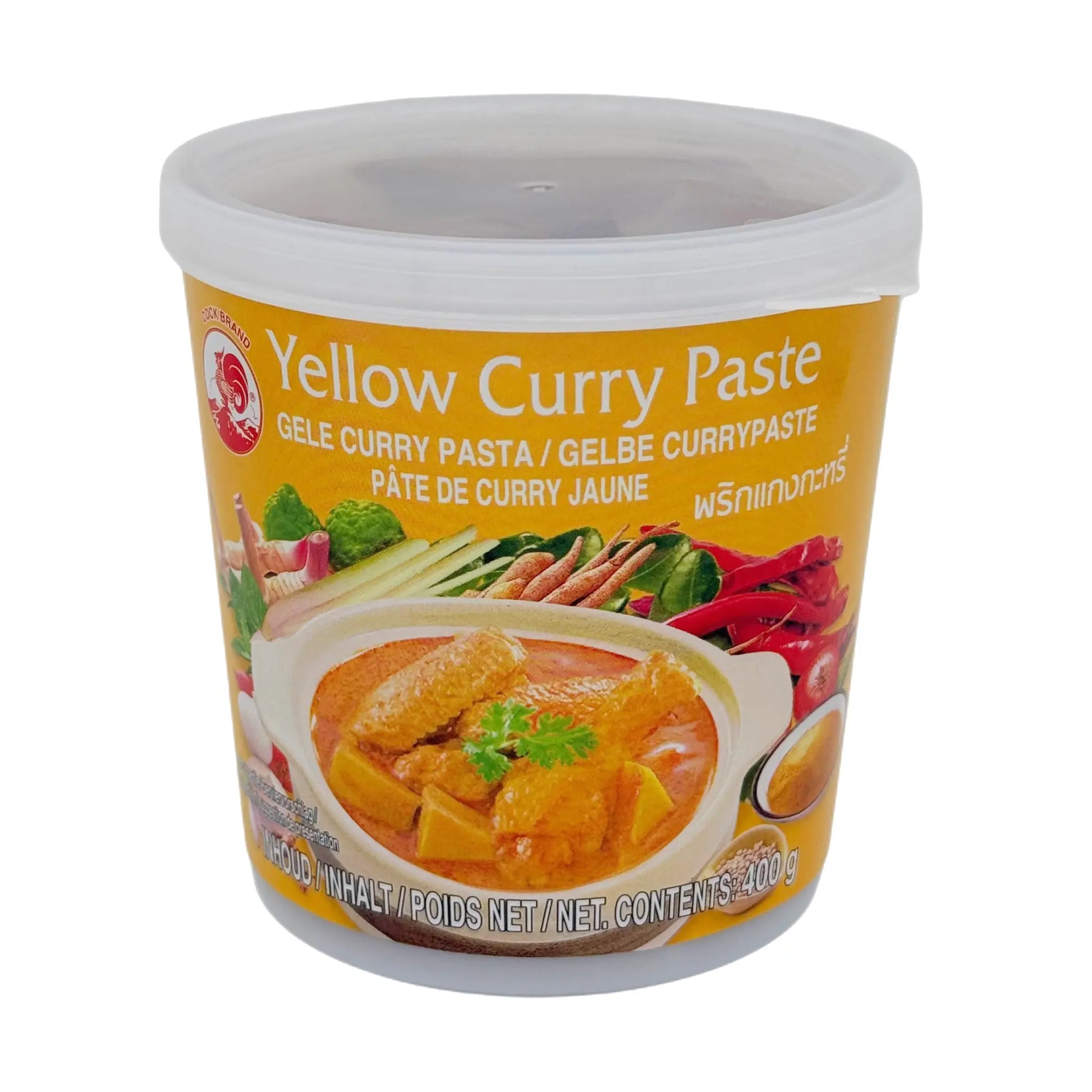 Cock Currypaste Gelb 400 g, Vorderseite