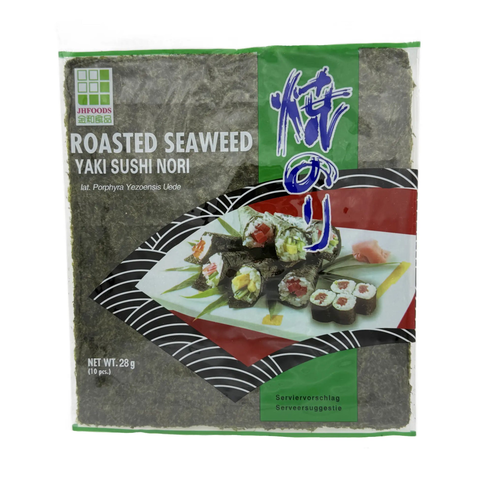 JH Foods Gerösteter Seetang Yaki Sushi Nori 28 g, Vorderseite