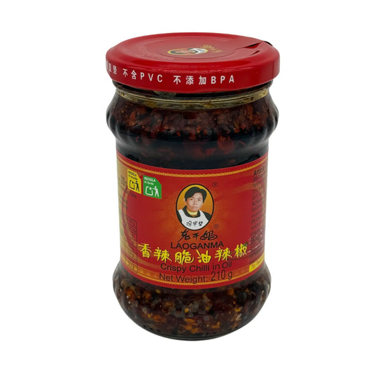 Lao Gan Ma Chili in Öl 210 g, Vorderseite