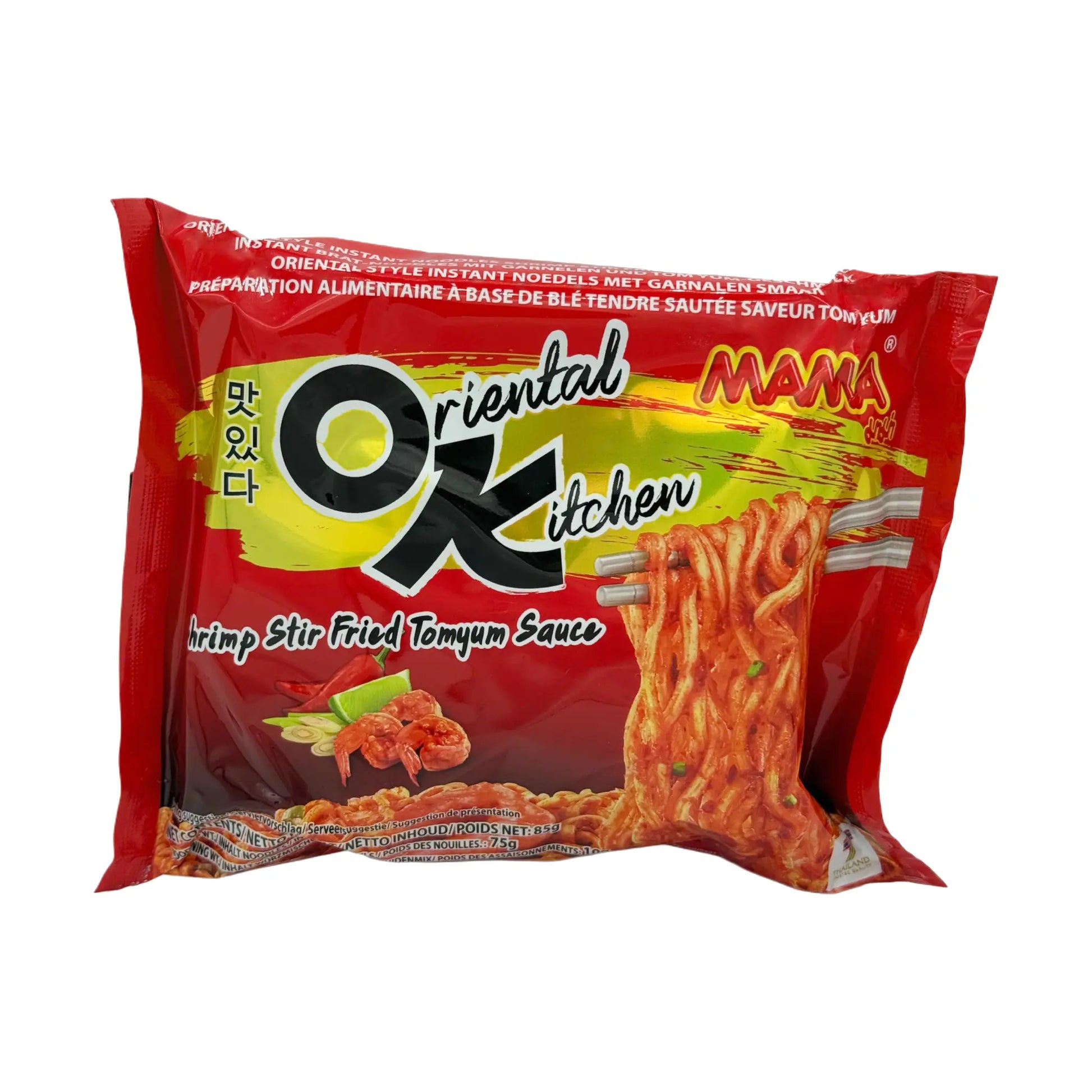 MAMA Oriental Kitchen Instantnudeln Garnelen Tom Yum 85 g, Vorderseite