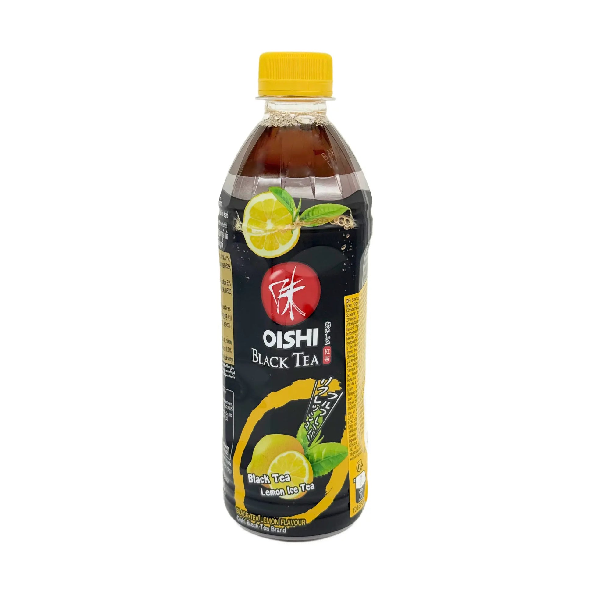 Oishi  Schwarzer Eistee Zitrone 500 ml, Vorderseite