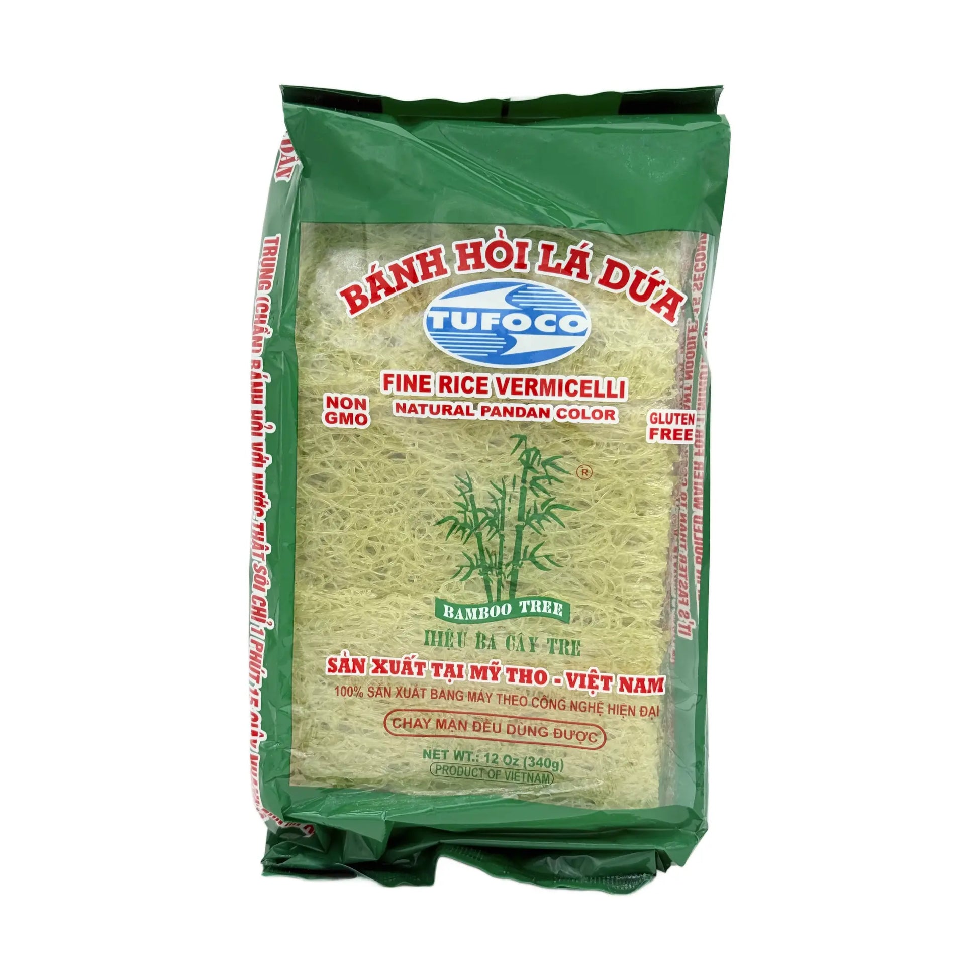 Bamboo Tree Feine Reisnudeln grün 340 g, Vorderseite