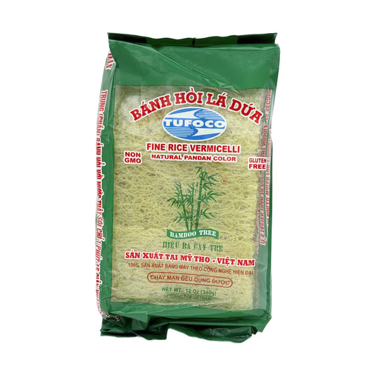 Bamboo Tree Feine Reisnudeln grün 340 g, Vorderseite