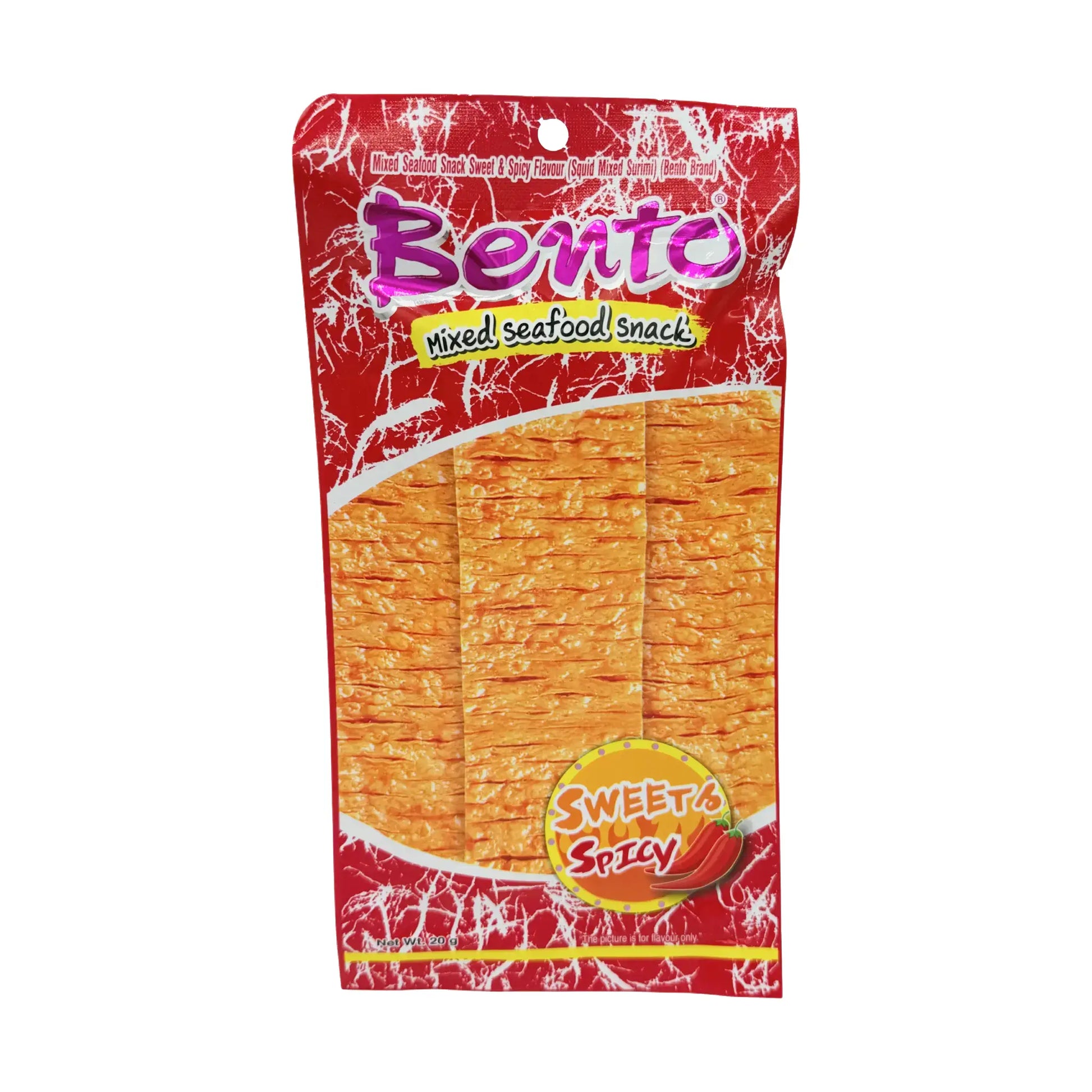Bento Tintenfisch Snack Sweet & Spicy 20 g, Vorderseite