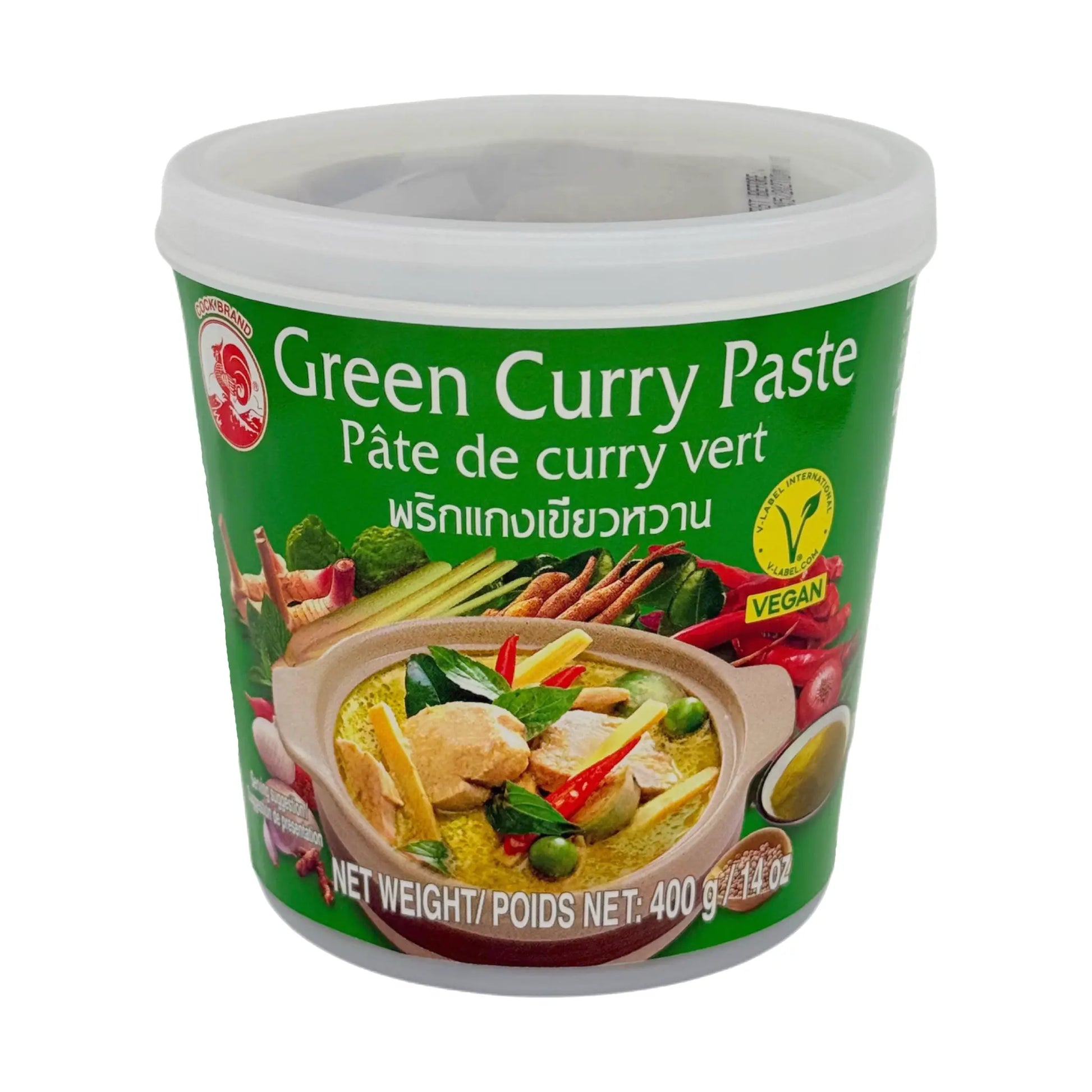 Cock Currypaste Grün 400 g, Vorderseite