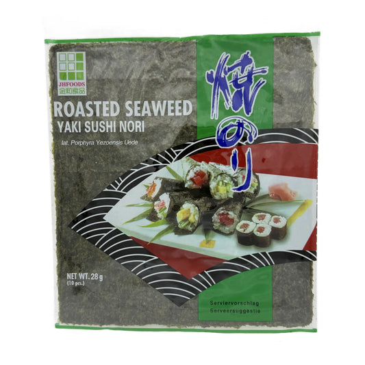 JH Foods Gerösteter Seetang Yaki Sushi Nori 28 g, Vorderseite
