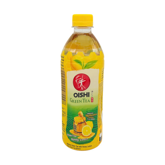 Oishi Grüner Tee Honig Zitrone 500 ml, Vorderseite